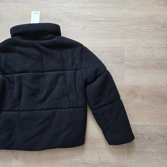 Sherpa Puffer Jacket Quince Size Medium New With Tags Retro Black MSRP $90 - Picture 8 of 16